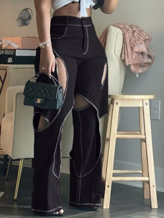 Cutout High - Waist Flare Plants - TayDiane