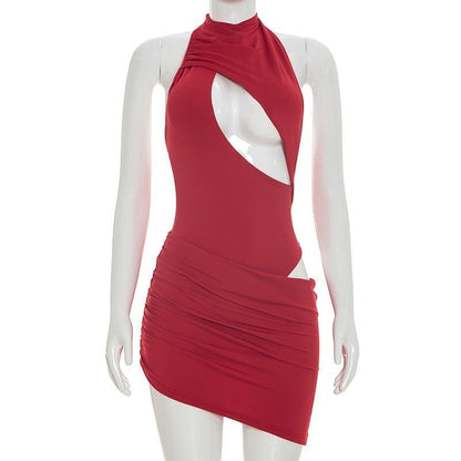 Cutout Ruched Bodycon Mini Dress - Taydiane