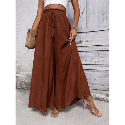 Tied High Waist Wide Leg Pants