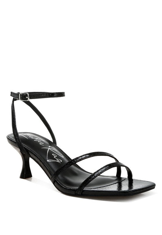 Deacon Faux Leather Strappy Sandals - TayDiane