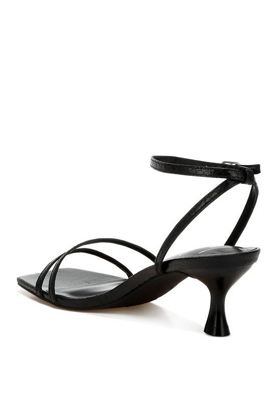 Deacon Faux Leather Strappy Sandals - TayDiane