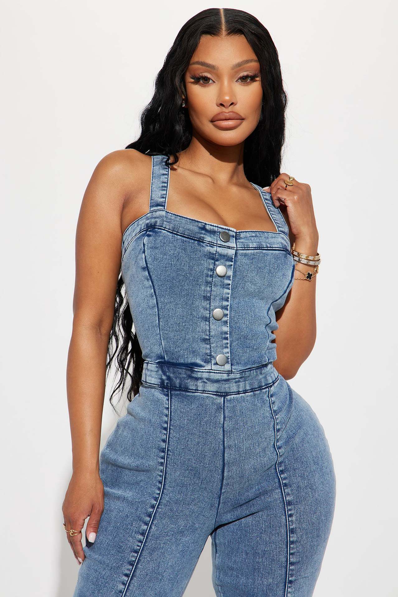 Denim Suspender Jumpsuit - TayDiane