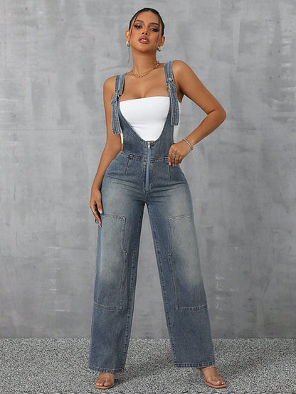 Denim Wide Leg Jumper - TayDiane