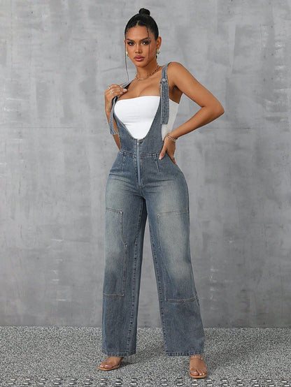 Denim Wide Leg Jumper - TayDiane