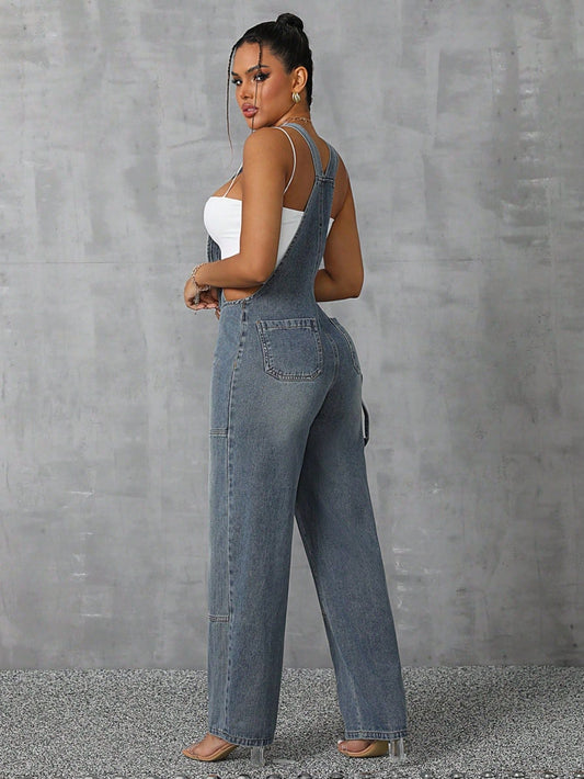 Denim Wide Leg Jumper - TayDiane