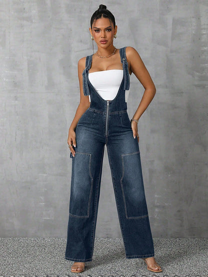 Denim Wide Leg Jumper - TayDiane