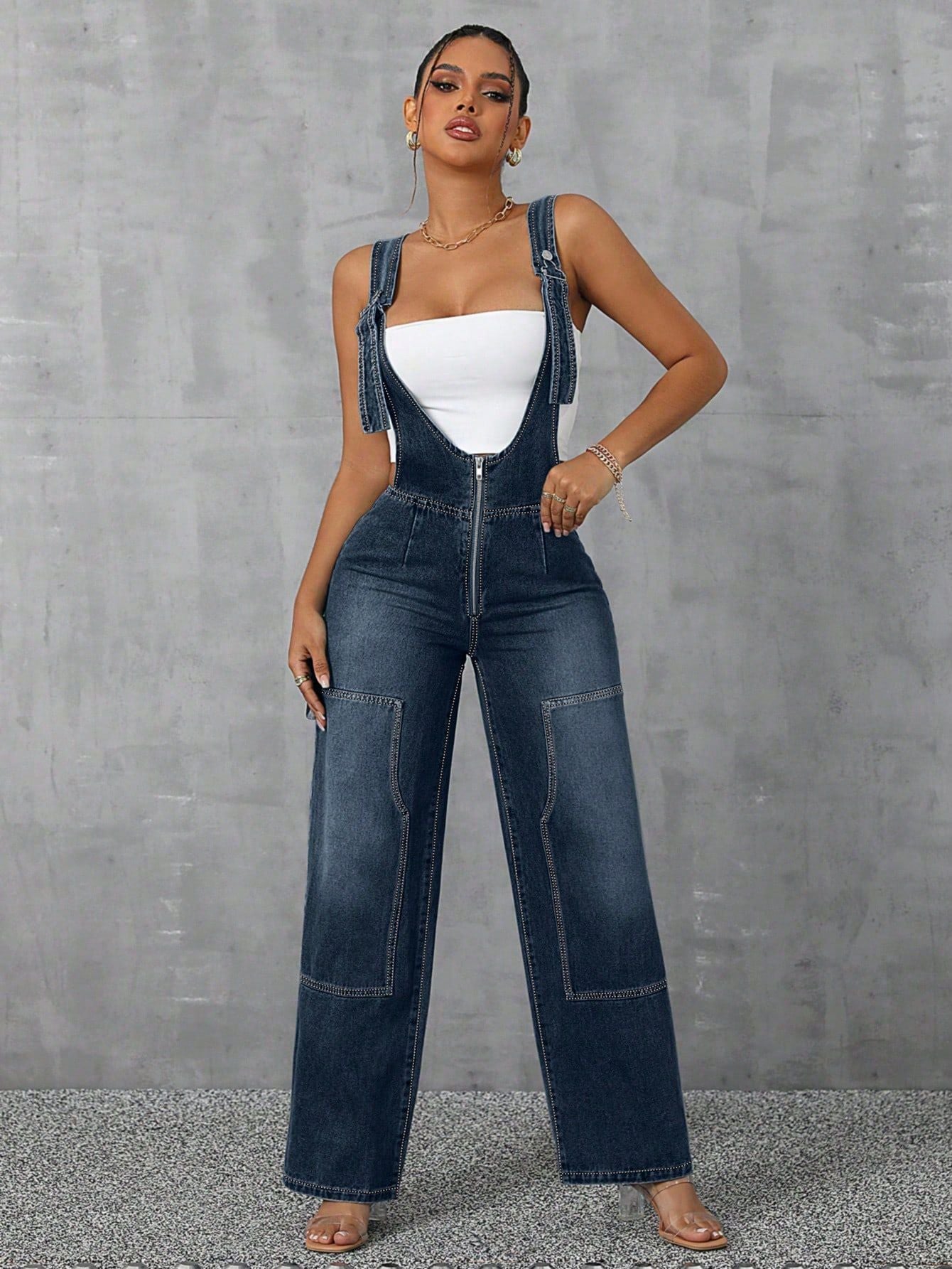 Denim Wide Leg Jumper - TayDiane