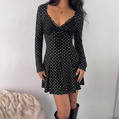 Dot Darling Mini Dress - Taydiane