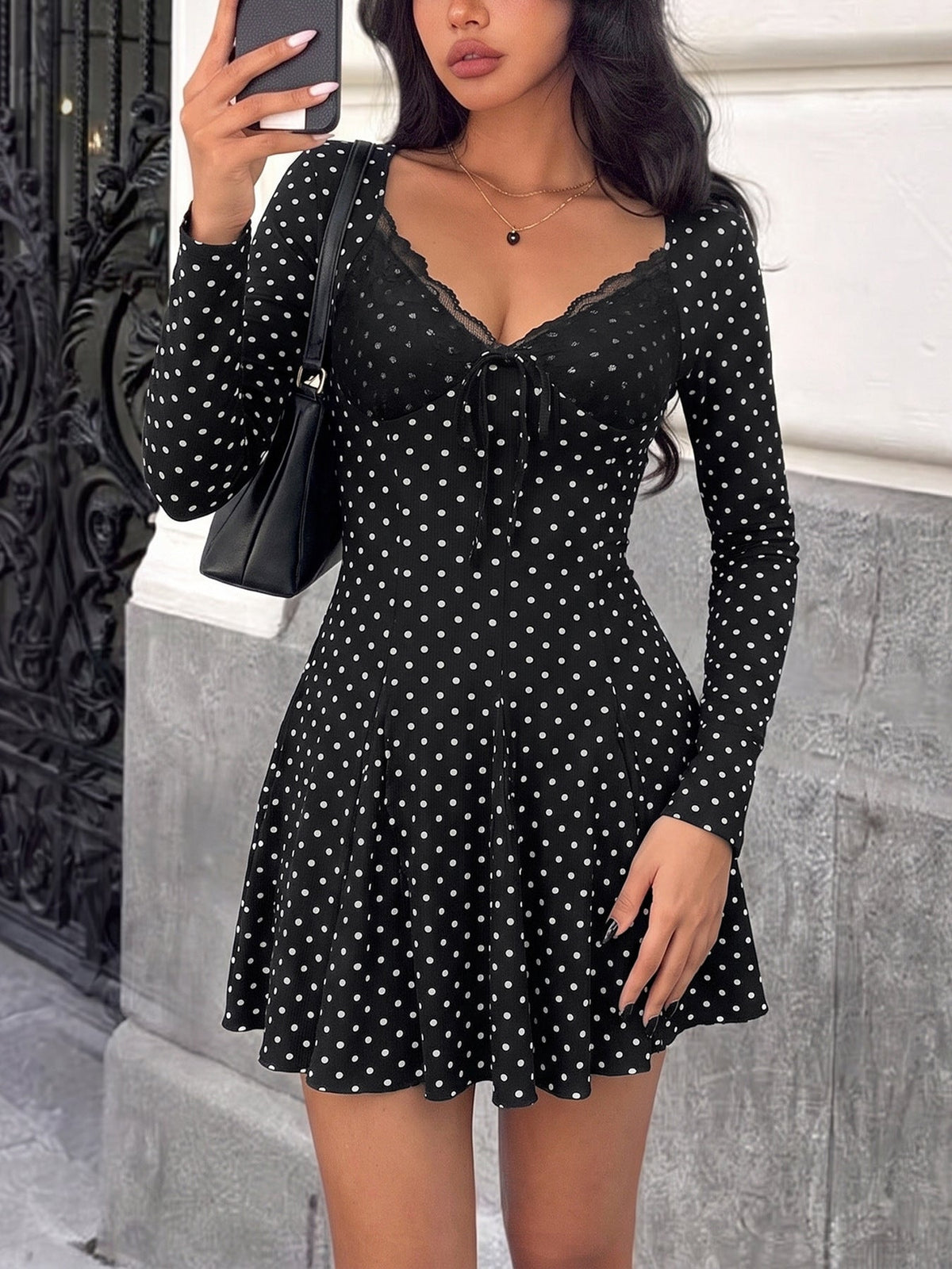 Dot Darling Mini Dress - Taydiane