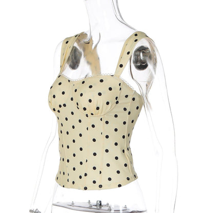 Dottie Darling Polka-Dot Cami Top - Taydiane