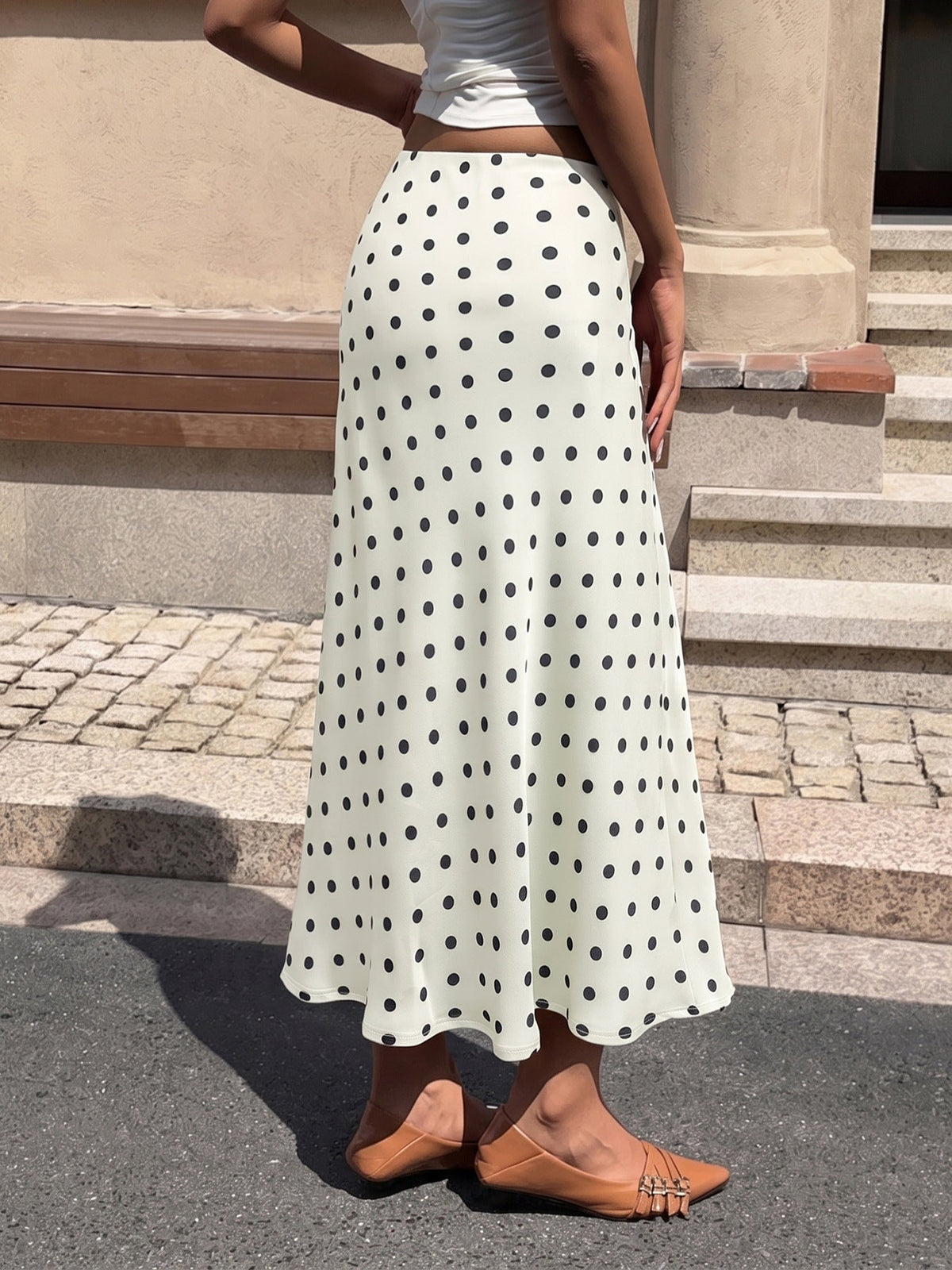 Dottie Polka Dot Midi Skirt - Taydiane