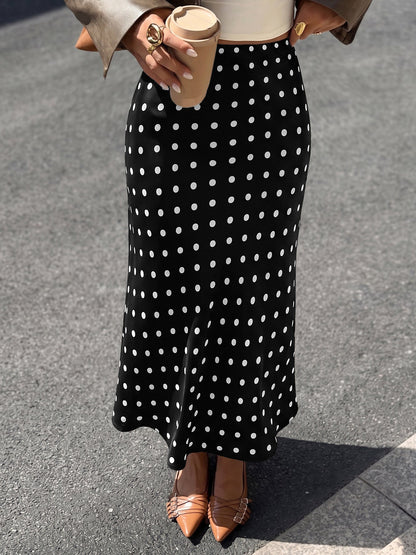 Dottie Polka Dot Midi Skirt - Taydiane