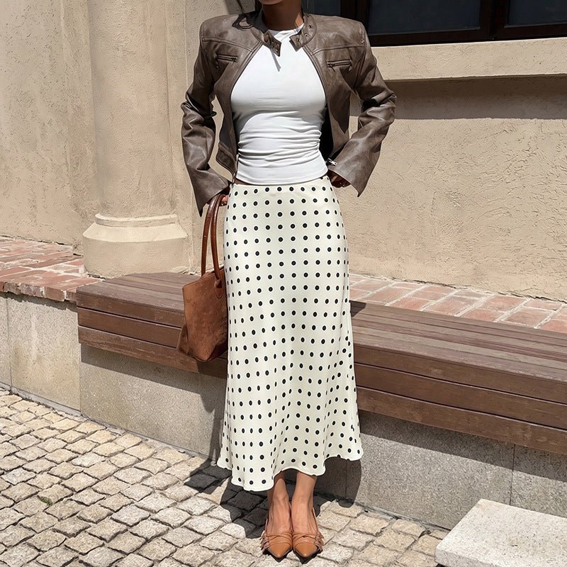 Dottie Polka Dot Midi Skirt - Taydiane