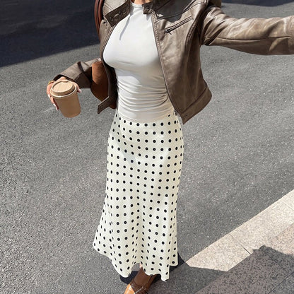 Dottie Polka Dot Midi Skirt - Taydiane
