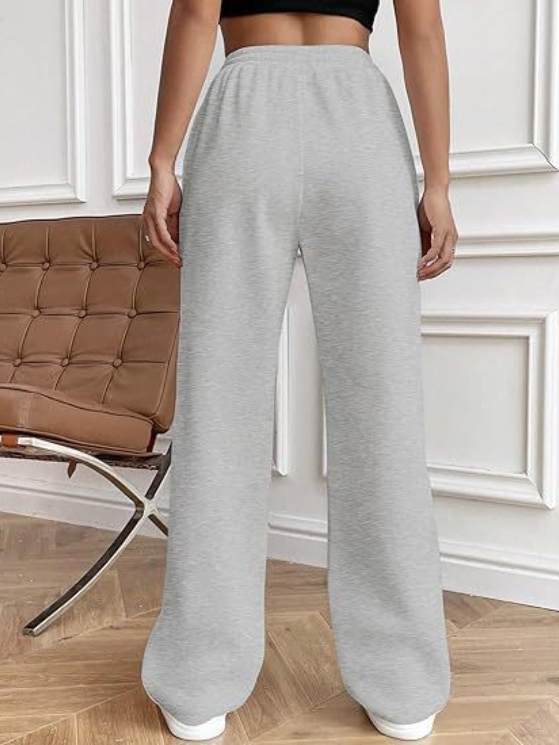 Drawstring Wide Leg Pants with Pockets - TayDiane