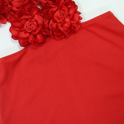 Dress Sexy Halter Large Floral Evening Dress Women - Taydiane