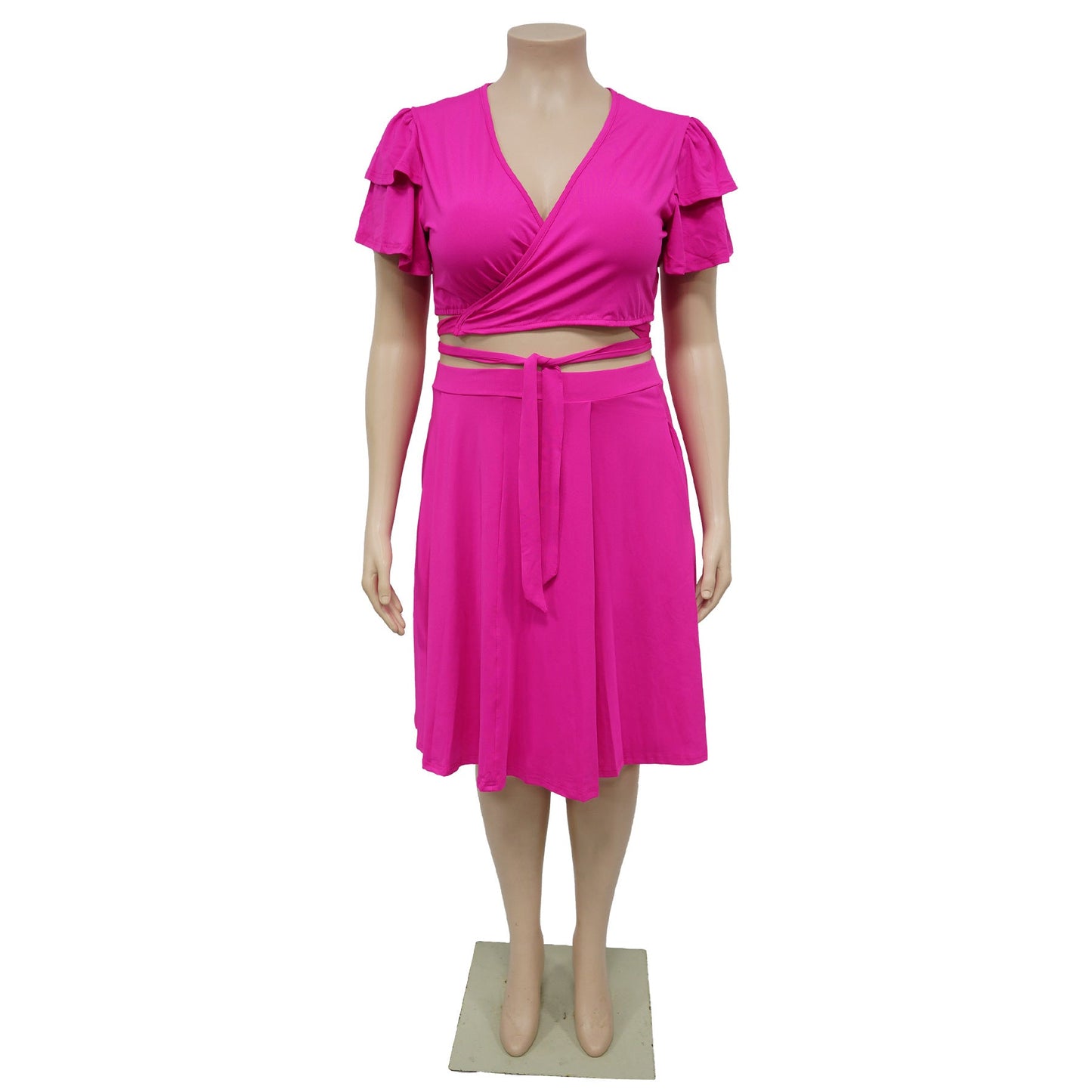 Effortless Charm Curvy Size Skirt Set - Taydiane
