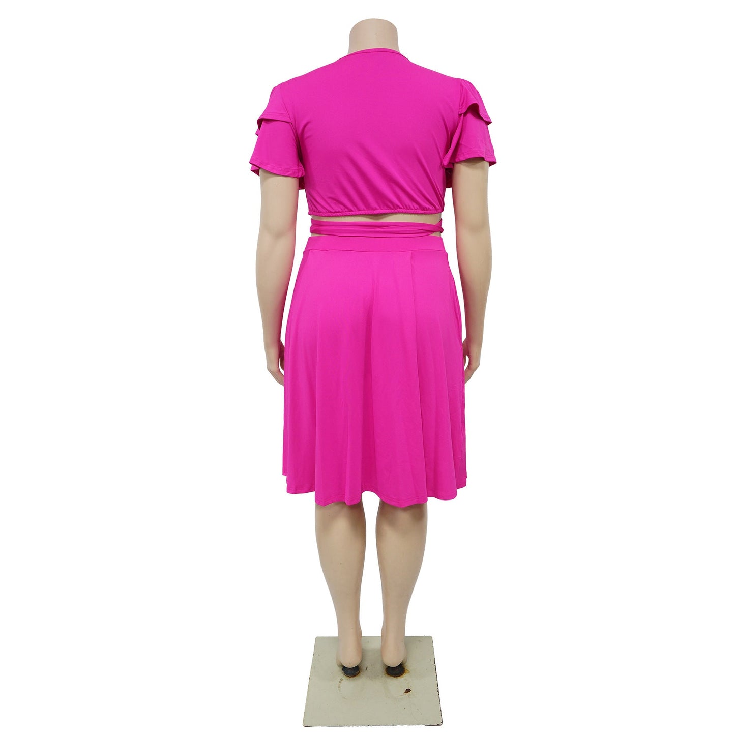 Effortless Charm Curvy Size Skirt Set - Taydiane