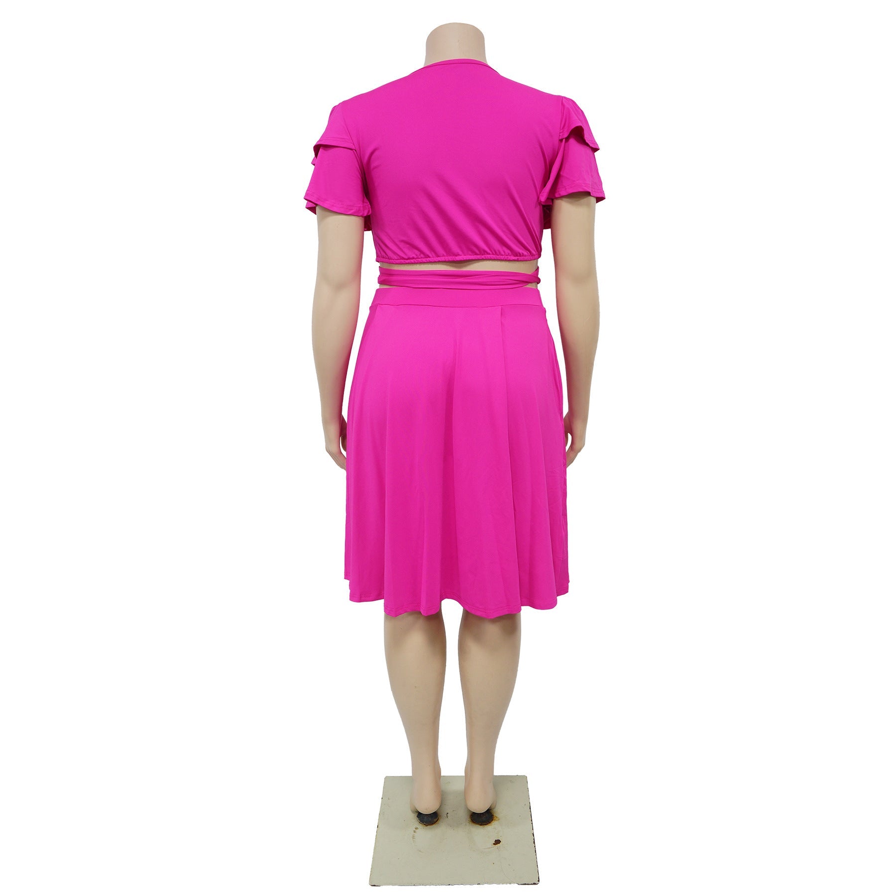 Effortless Charm Curvy Size Skirt Set - Taydiane