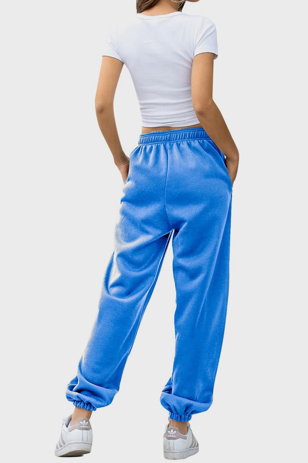 Elastic Waist Joggers with Pockets - TayDiane