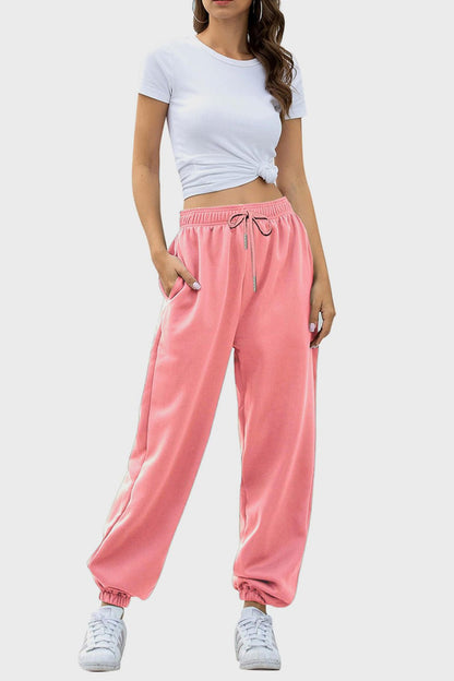 Elastic Waist Joggers with Pockets - TayDiane