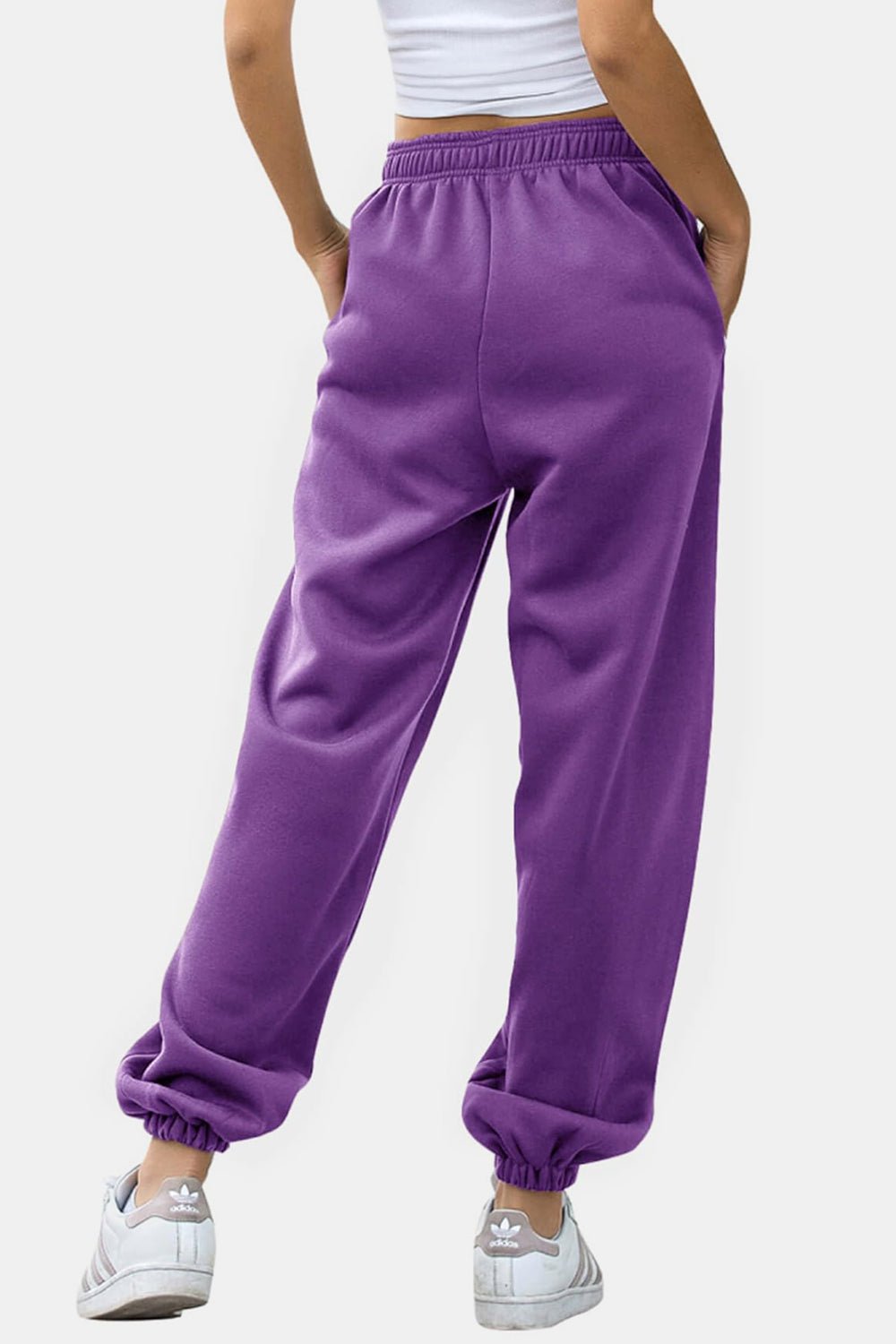 Elastic Waist Joggers with Pockets - TayDiane