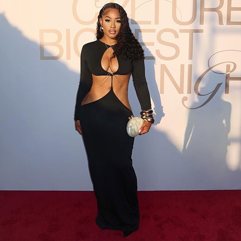 Elegant Backout Maxi Dress - Taydiane