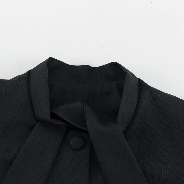 Elegant Bow Tie Top and Skirt Two - Piece Set - TayDiane