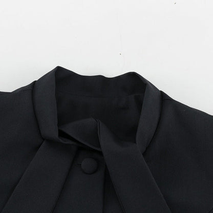 Elegant Bow Tie Top and Skirt Two - Piece Set - TayDiane
