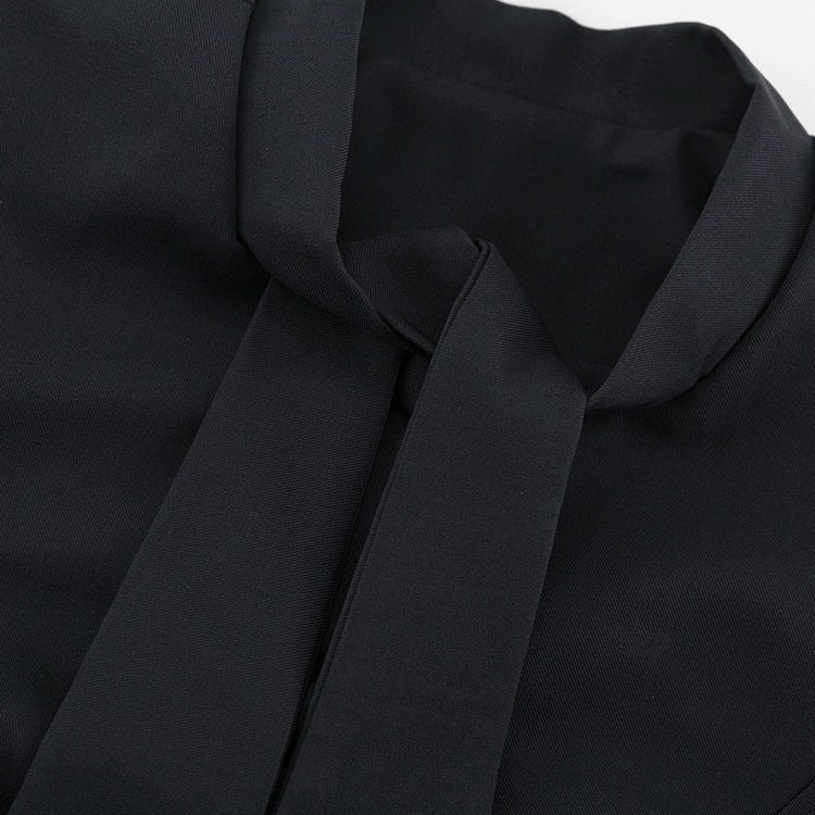 Elegant Bow Tie Top and Skirt Two - Piece Set - TayDiane