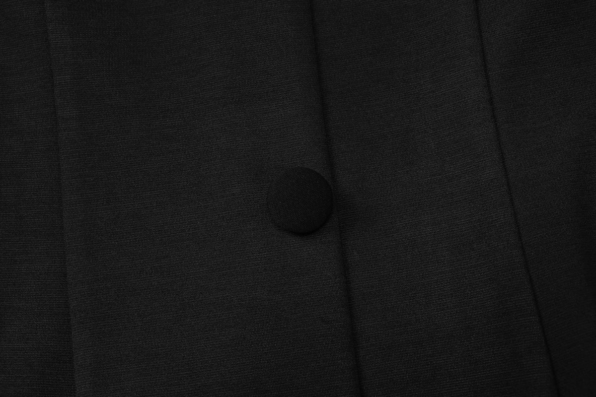 Elegant Button Front A - Line Blazer Mini Dress - Taydiane