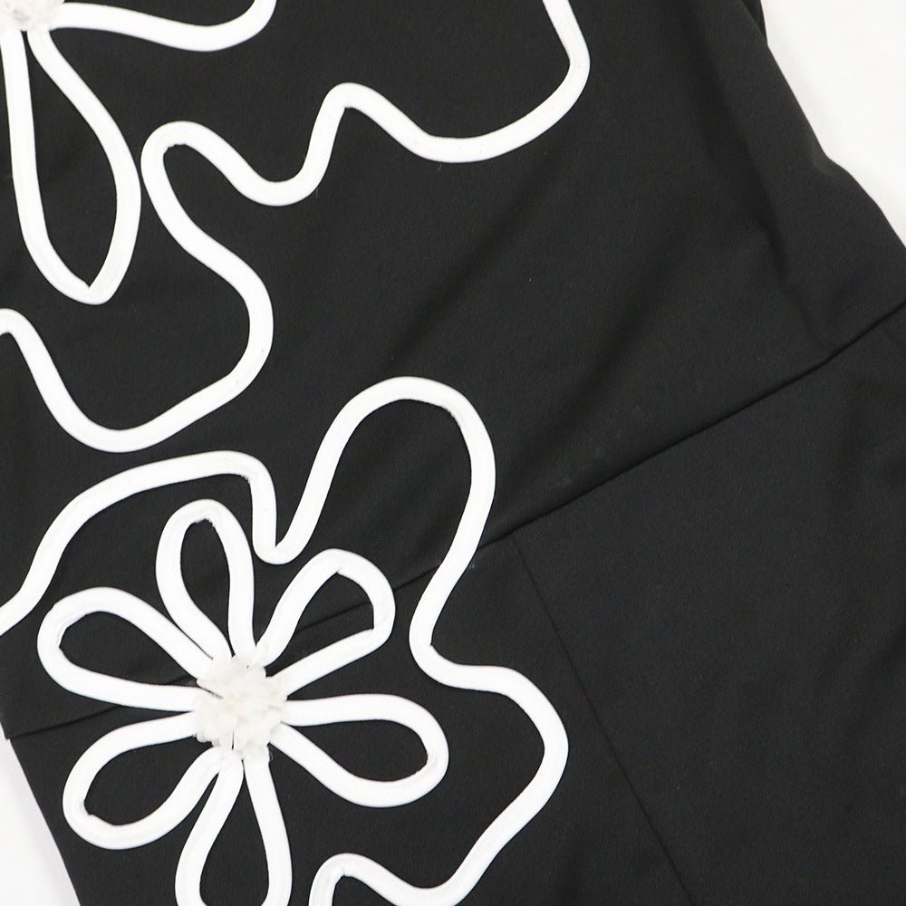 Elegant Floral Design Sleeveless Jumpsuit - TayDiane