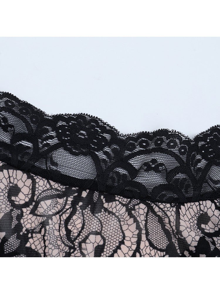 Elegant Lace Long - Sleeve Blouse - TayDiane