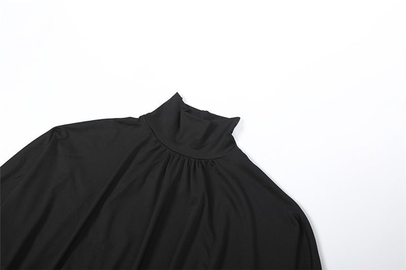 Elegant Open Back Long Sleeve Mini Dress - Taydiane
