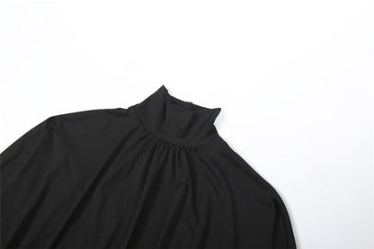 Elegant Open Back Long Sleeve Mini Dress - Taydiane