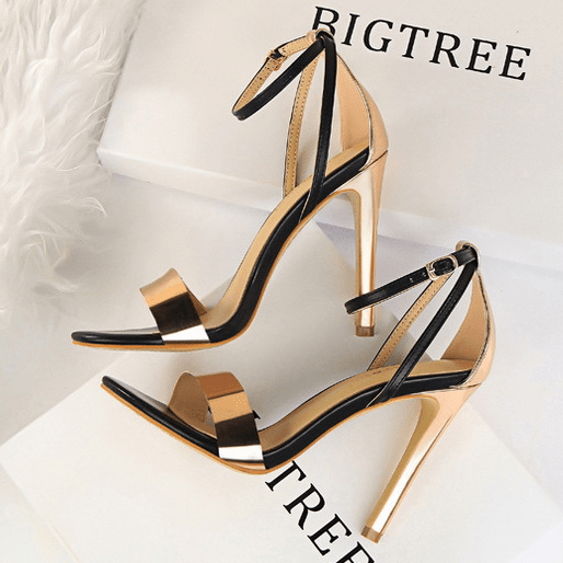 Elegant Open - Toe High Heel Sandals - TayDiane