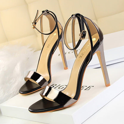 Elegant Open - Toe High Heel Sandals - TayDiane