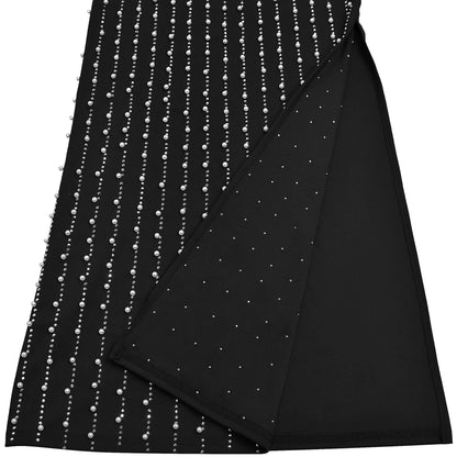 Elegant Pearl - Embellished Off - Shoulder Midi Dress - TayDiane