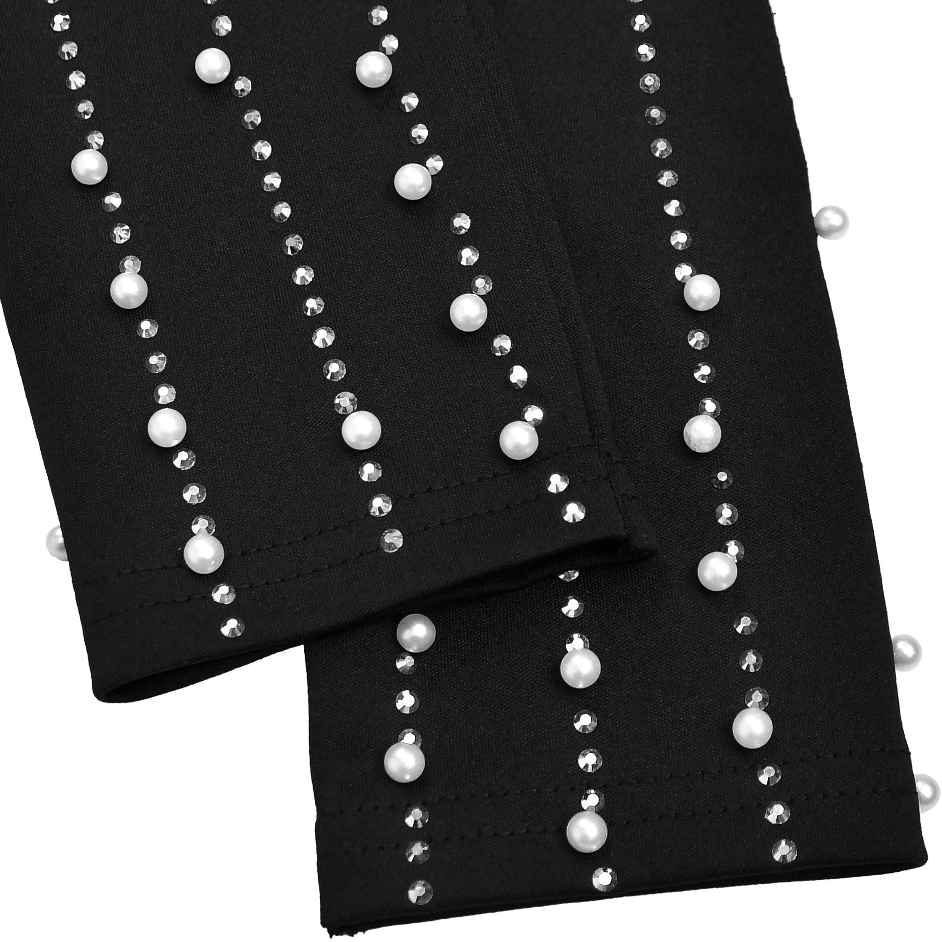 Elegant Pearl - Embellished Off - Shoulder Midi Dress - TayDiane