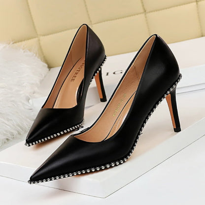 Embellished Pointed - Toe Stiletto Pumps - TayDiane
