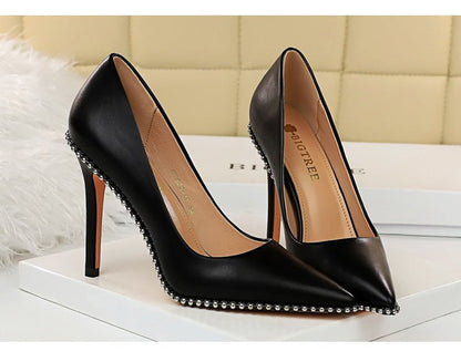 Embellished Pointed - Toe Stiletto Pumps - TayDiane