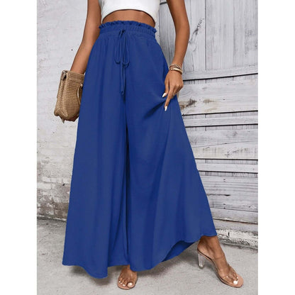 Tied High Waist Wide Leg Pants