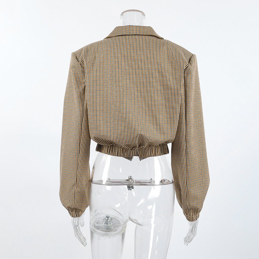Fall Plaid Retro Loose - Fit Jacket - TayDiane