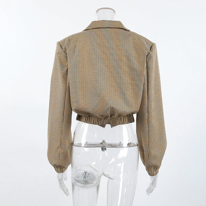 Fall Plaid Retro Loose - Fit Jacket - TayDiane
