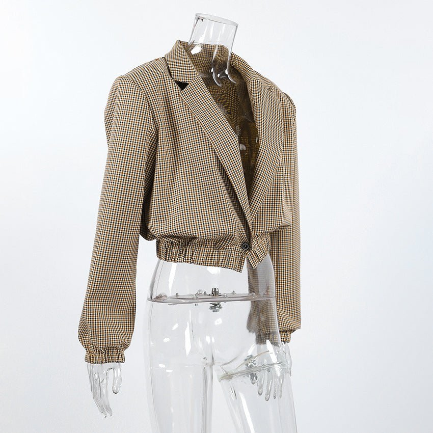 Fall Plaid Retro Loose - Fit Jacket - TayDiane