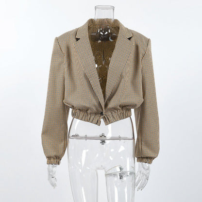 Fall Plaid Retro Loose - Fit Jacket - TayDiane