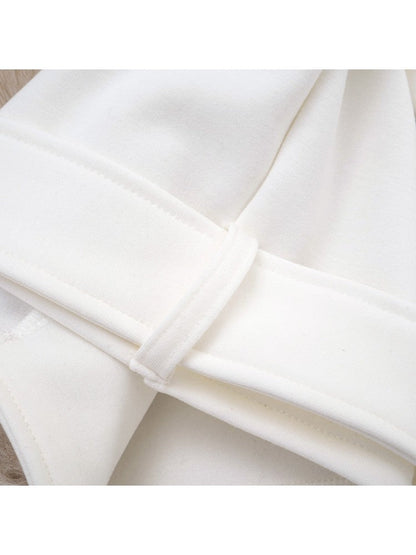 Faux Fur Collar Cropped Wrap Jacket - TayDiane