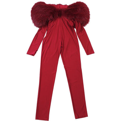 Feather Fantasy Off - Shoulder Cutout Jumpsuit - TayDiane