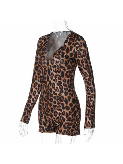 Fierce Nights Leopard Print Romper - TayDiane