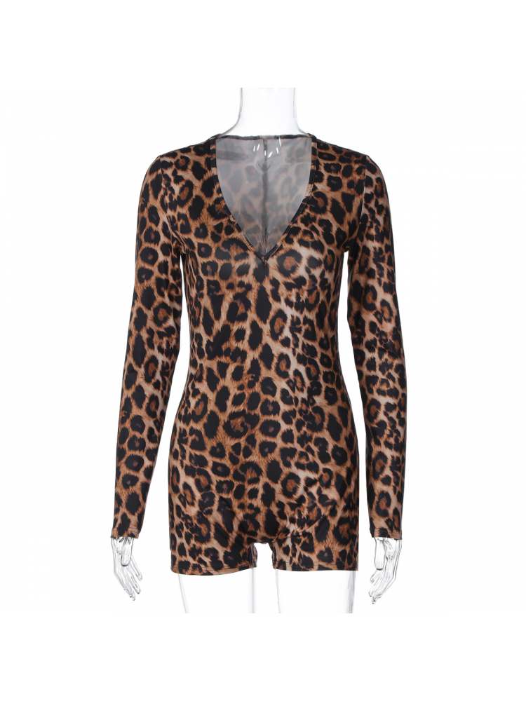 Fierce Nights Leopard Print Romper - TayDiane